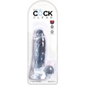 KING COCK - DILDO REALISTA , TRANSPARENTE -15,2 CM