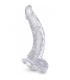 KING COCK - DILDO REALISTA CURVADO , TRANSPARENTE -16,5 CM