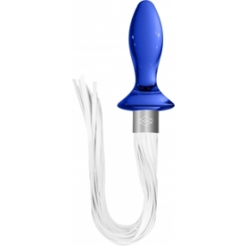 TAIL DILDO DE CRISTAL CON LATIGO AZUL