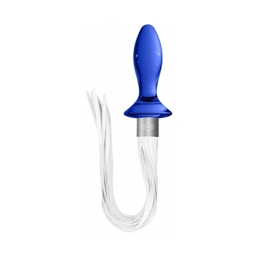 TAIL DILDO DE CRISTAL CON LATIGO AZUL