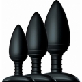 KIT DE 3 DILDOS DE SILICONA S M L NEGRO