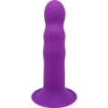 HITSENS 3 - DILDO SILICONA DOBLE DENSIDAD MORADO